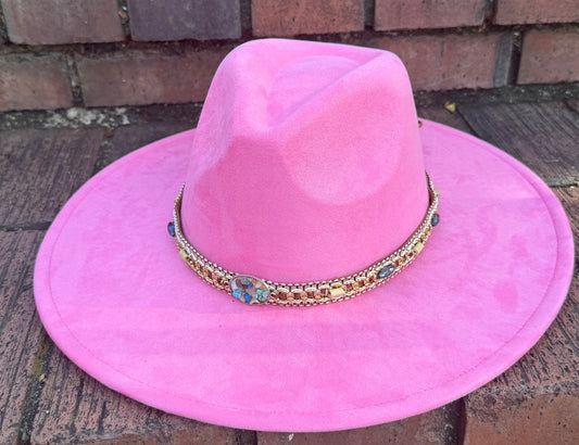 Rockme Suede Wide Brim Fedora