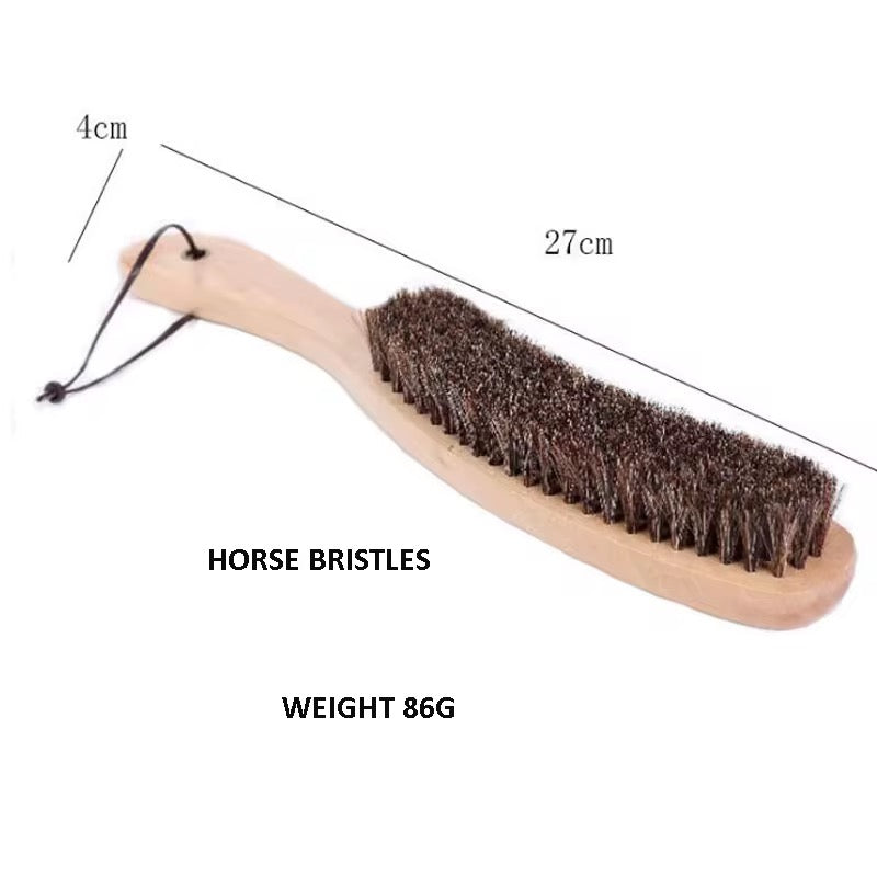 Hat Brush - Horsehair Felt Hat Brush Clean Western Cowboy Hat, Fedora Hat & Baseball Cap, Bristle Garment Brush Remove Cat Hair Dust for Suits, Suede, Cashmere, Clothes &