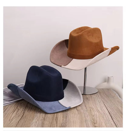 Patchland Suede Cowboy Hat - Accessorizmee