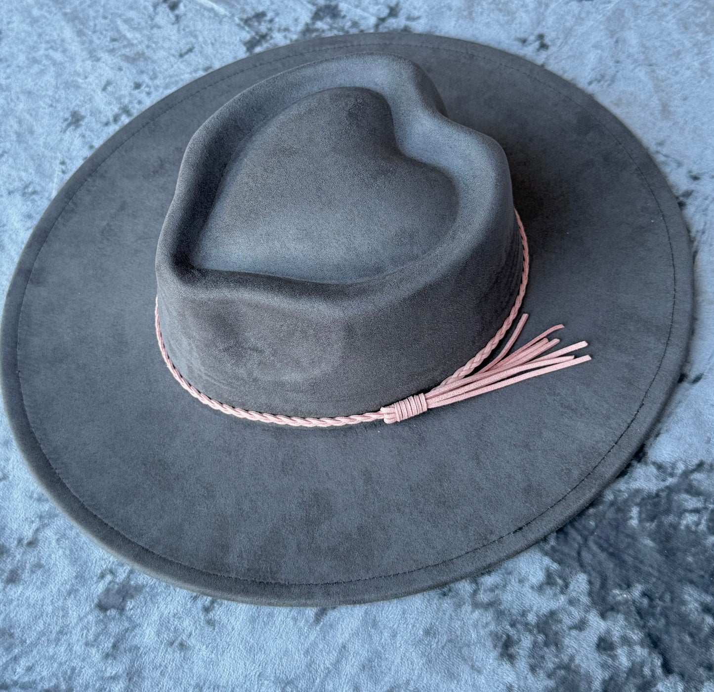 Hearted widebrim Vegan Fedora Hat