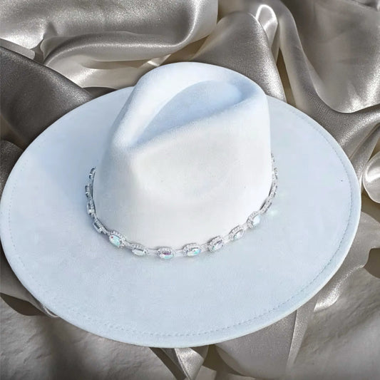 Raw diamond lux wide brim Fedora Hat - Accessorizmee