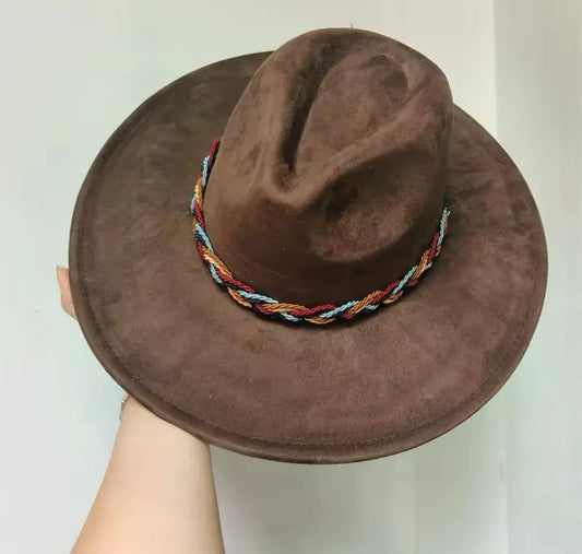 Twistme Suede wide brim Fedora - Accessorizmee