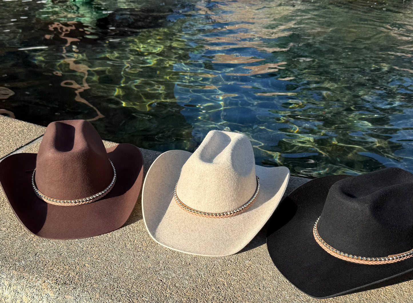 Chique 100% Wool Cowboy Hat Solid, Solid Cowboy Hat for Burning