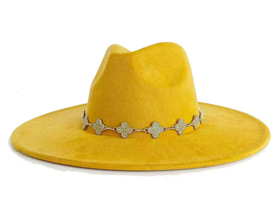 Diamond Suede Wide Brim Fedora