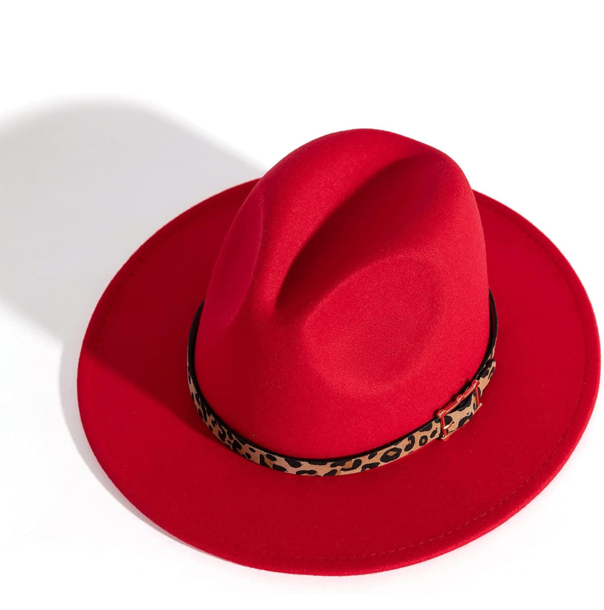 Leopard belt Fedora Hat