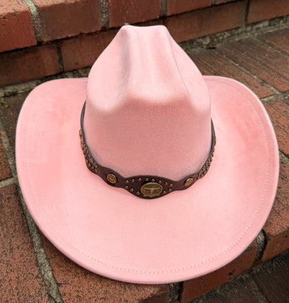 Premium Suede Cowboy Hat - Sanded Design, Unisex ,Adjustable & Stylish Suitable for Pyrography, Laser Engraving