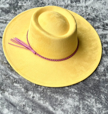 Flat widebrim Vegan Fedora Hat - Accessorizmee