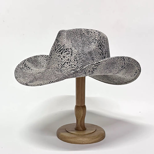 Snake Print Cowboy Hat - Accessorizmee