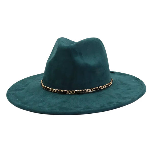 Temple Suede Wide Brim Fedora