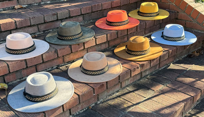 Golden leaves Round Boater Brim Hat Unisex ,Adjustable & Stylish Suitable for Pyrography, Laser Engraving