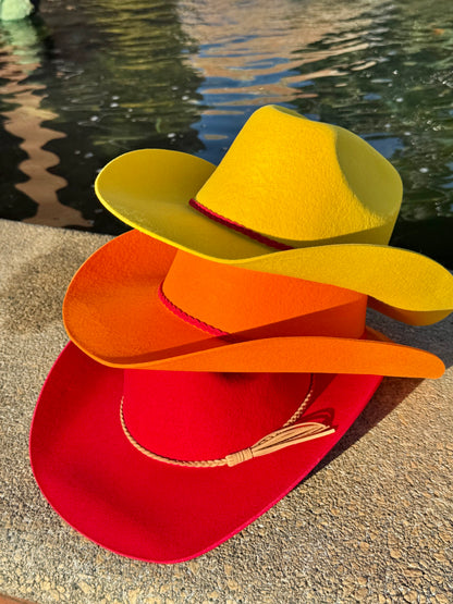 100% Wool Cowboy Hat Solid, Solid Cowboy Hat for Burning