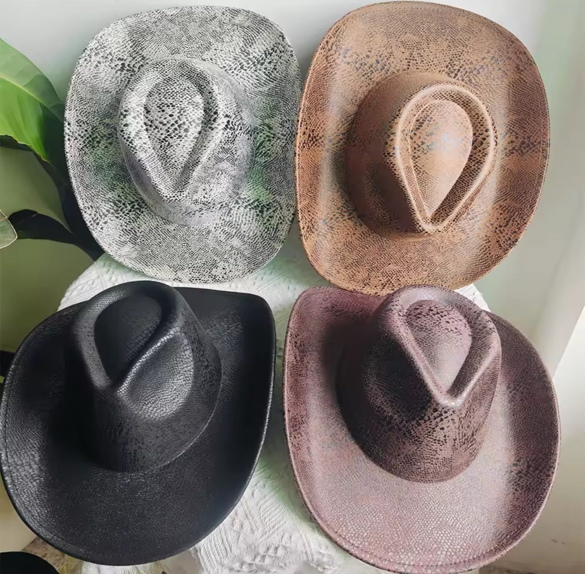 Snake Print Cowboy Hat - Accessorizmee