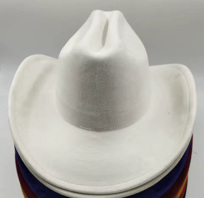 Premium Suede Cowboy Hat - Adjustable Straps Inside, Unisex Design, Size 56-58cm, Western Style, Fashionable & Functional, Shipped in a Box - Accessorizmee
