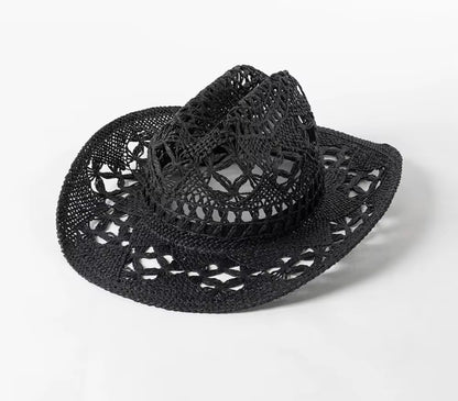 Spring Hand Woven Straw Cowboy Hat