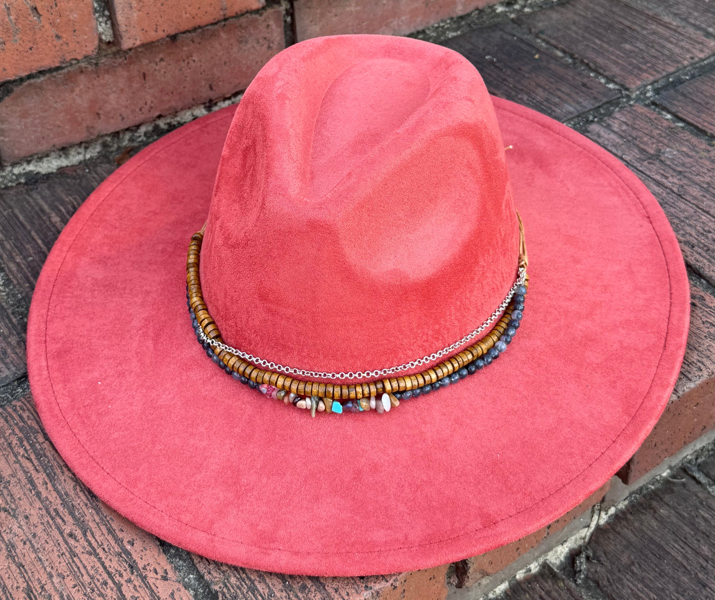 Stoned Suede Wide Brim Fedora