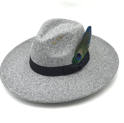 Bow Tie Fedora Hat -Granite - Accessorizmee
