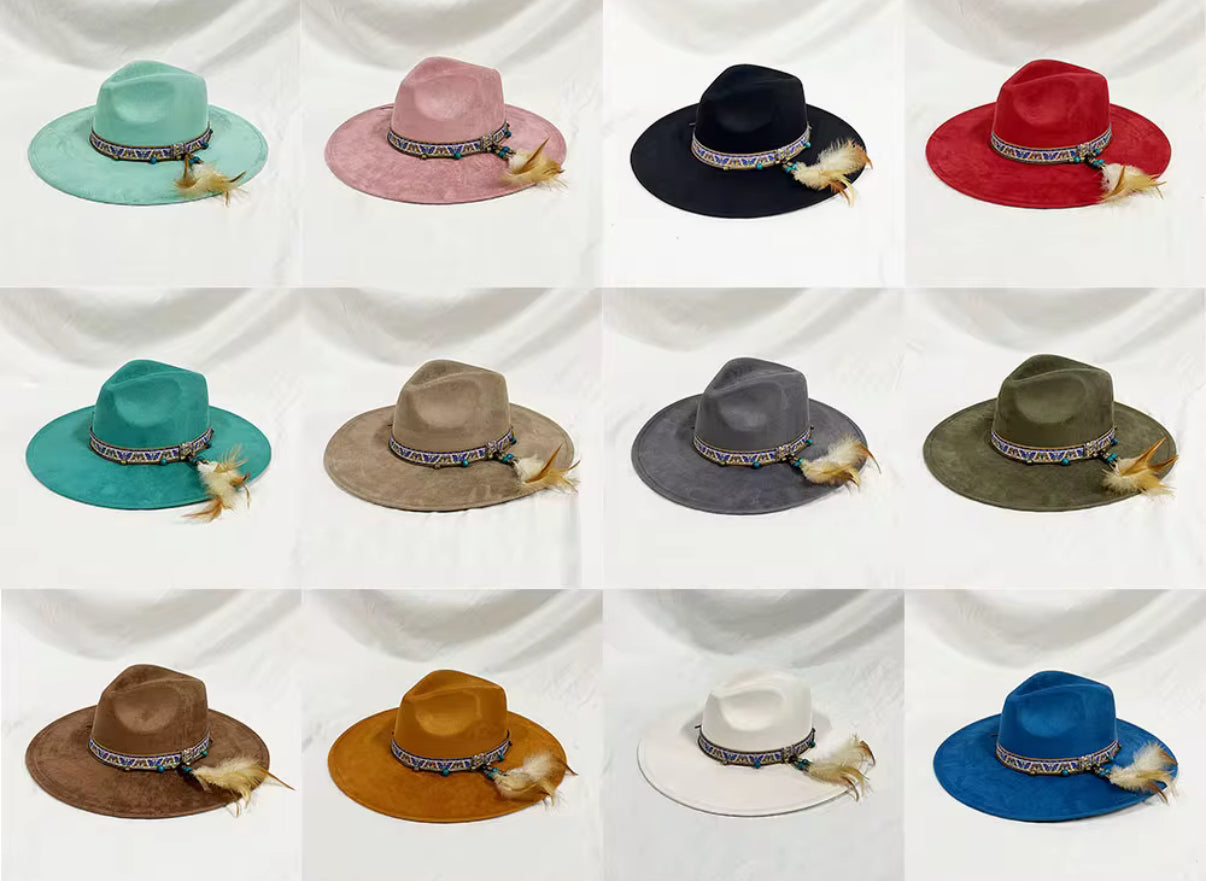 Dreams Suede Wide Brim Hat - Accessorizmee