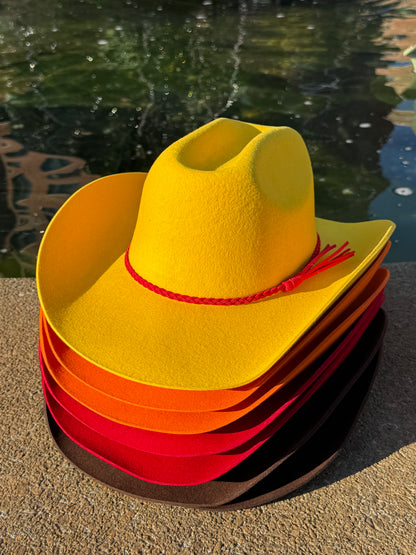 100% Wool Cowboy Hat Solid, Solid Cowboy Hat for Burning