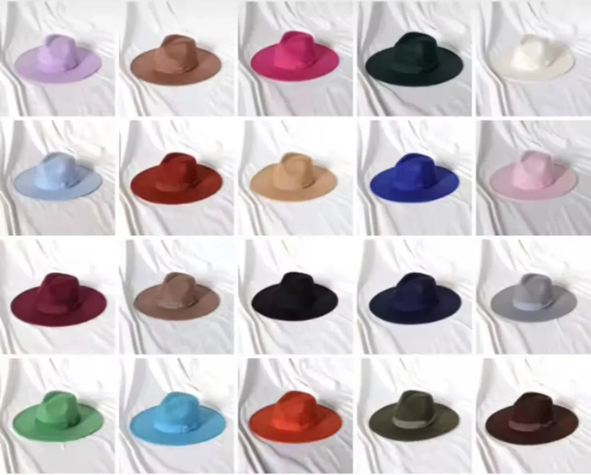 Ribbon Brim Stiff Fedora Hat-lavender - Accessorizmee
