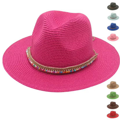 Prism Straw Fedora Hat-Orange - Accessorizmee