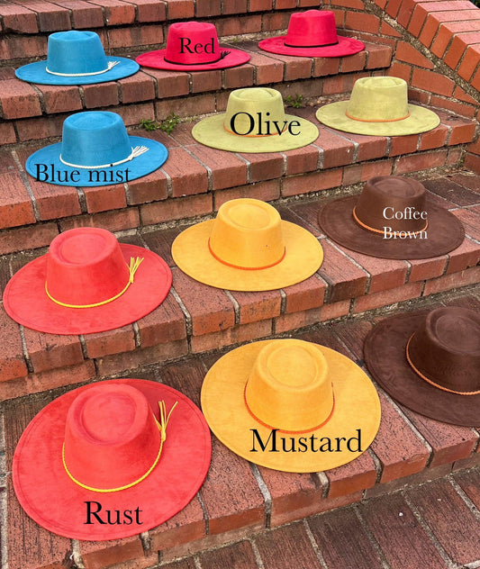 Flat widebrim Vegan Fedora Hat - Accessorizmee