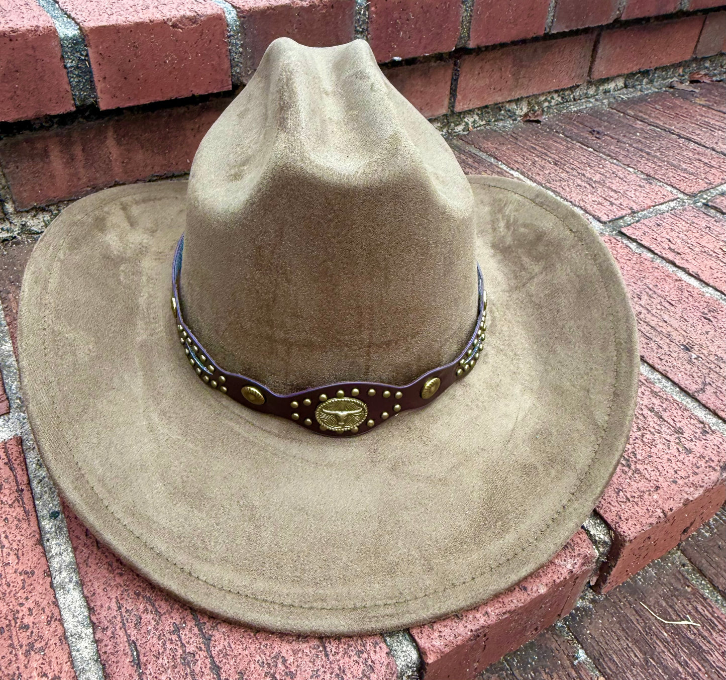 Premium Suede Cowboy Hat - Sanded Design, Unisex ,Adjustable & Stylish Suitable for Pyrography, Laser Engraving