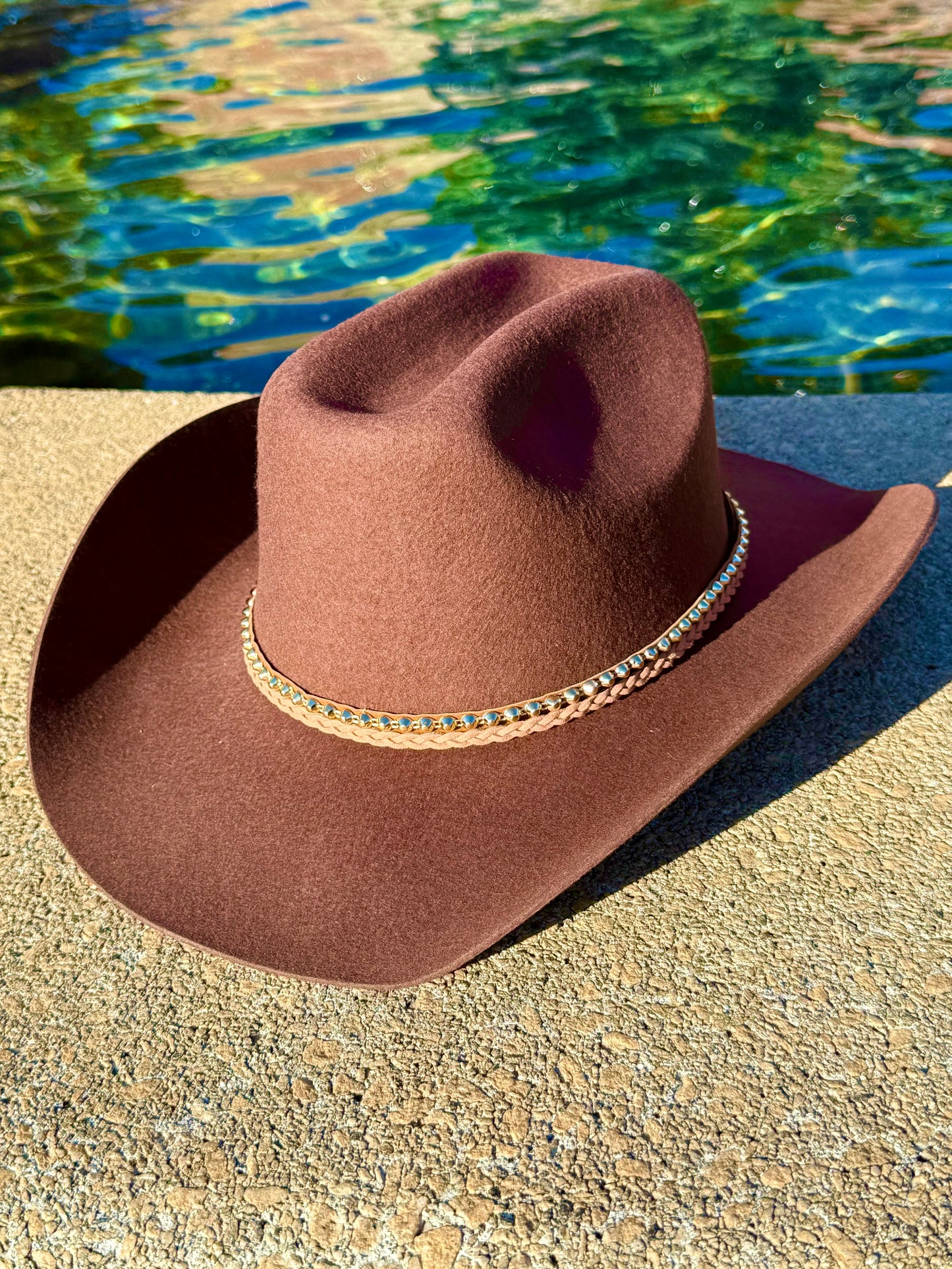 Chique 100% Wool Cowboy Hat Solid, Solid Cowboy Hat for Burning