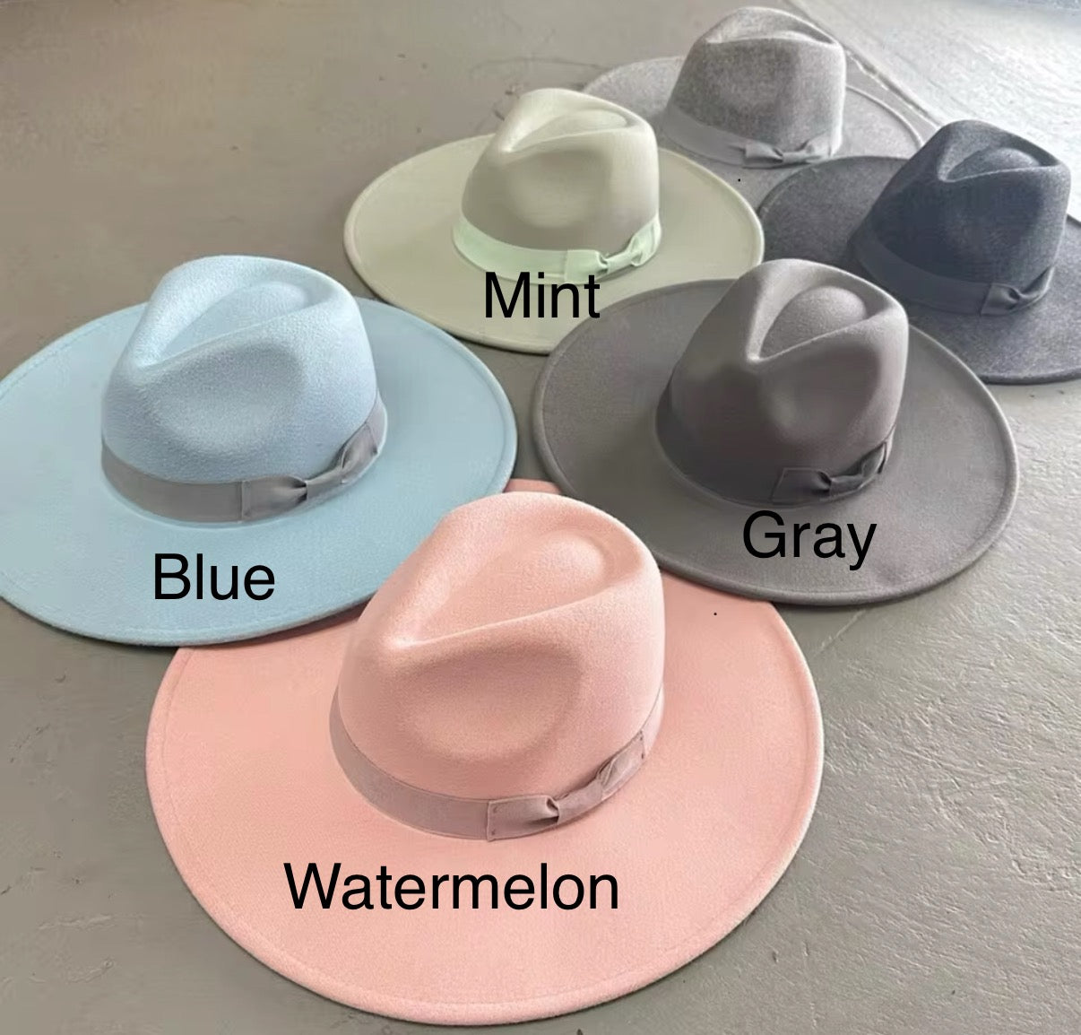 Ribbon Brim Stiff Fedora Hat