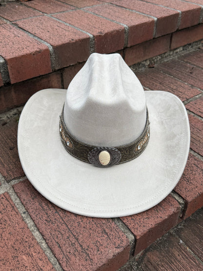 Premium Suede Cowboy Hat - Depths Design,  Unisex ,Adjustable & Stylish Suitable for Pyrography, Laser Engraving