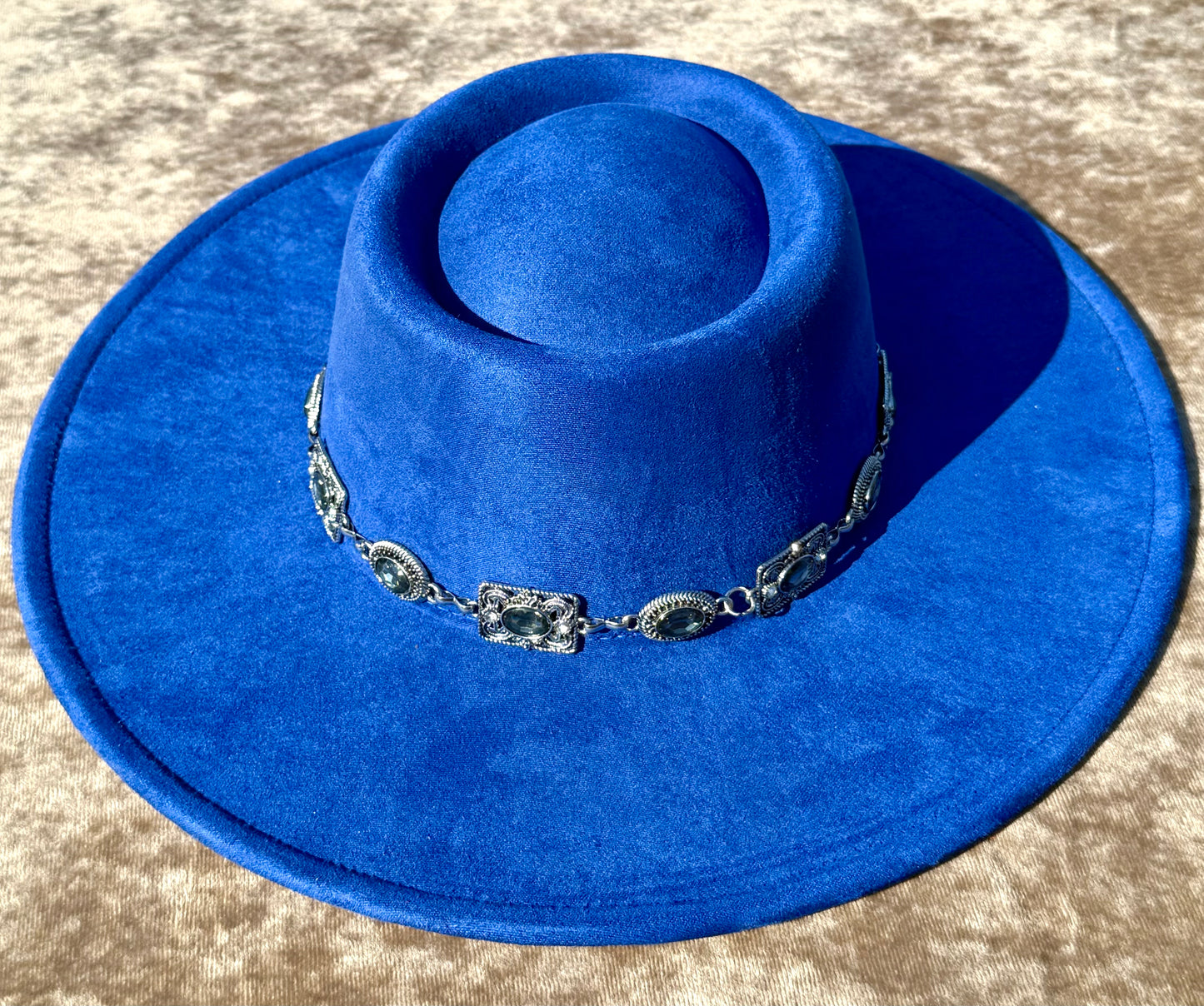 Round Boater Brim Diamond Dust Hat -Unisex ,Adjustable & Stylish Suitable for Pyrography, Laser Engraving