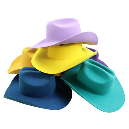 100% Wool Cowboy Hat Solid, Solid Cowboy Hat for Burning