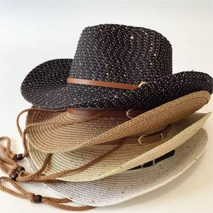 Western Spark Woven Straw Cowboy Hat