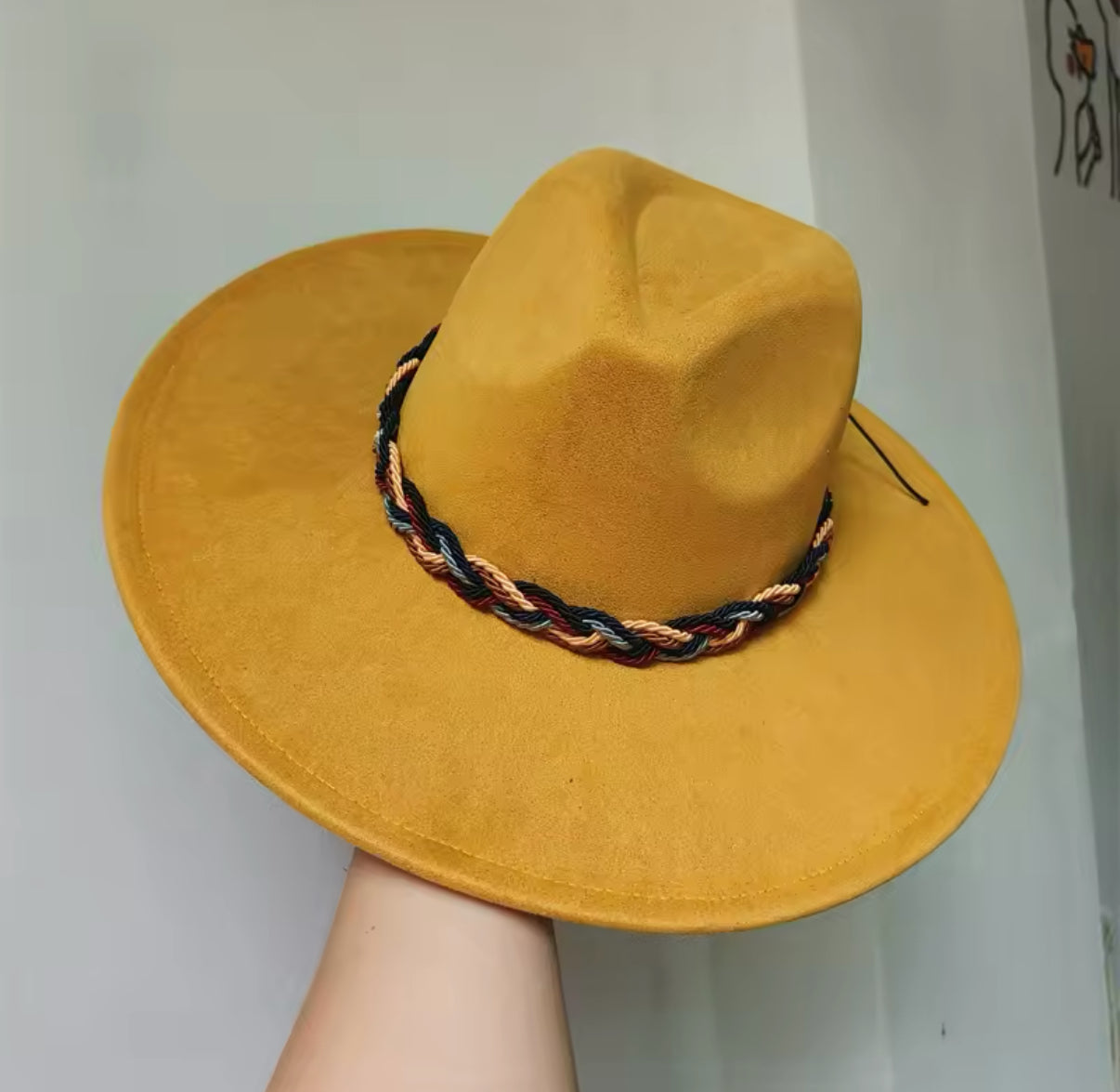 Twistme Suede wide brim Fedora