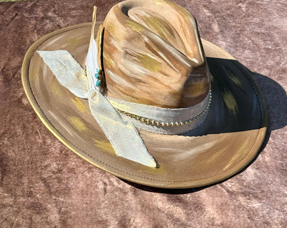 Custom handcrafted Chestnut Fedora Hat