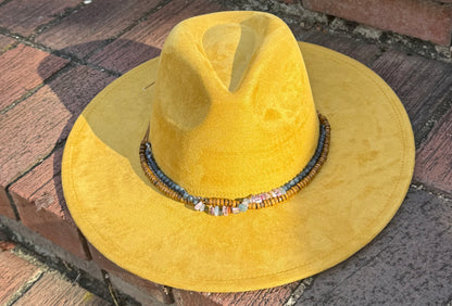 Stoned Suede Wide Brim Fedora