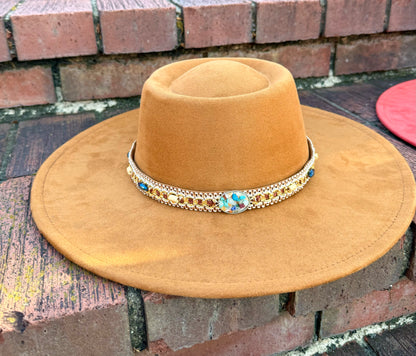 Round Rockme Boater Brim Fedora Hat