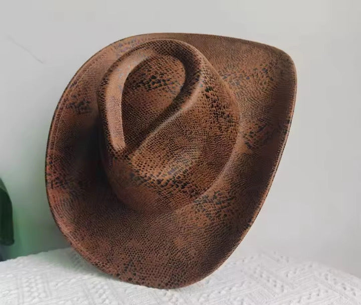 Snake Print Cowboy Hat - Accessorizmee