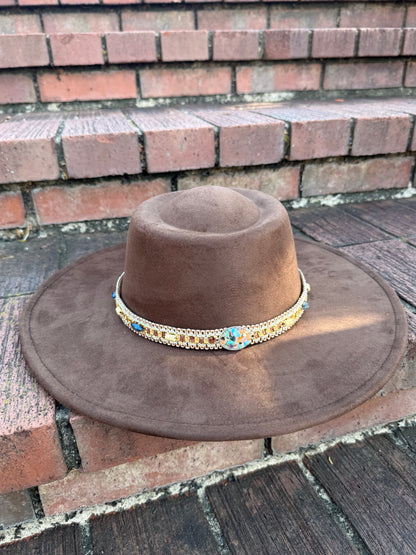 Round Rockme Boater Brim Fedora Hat