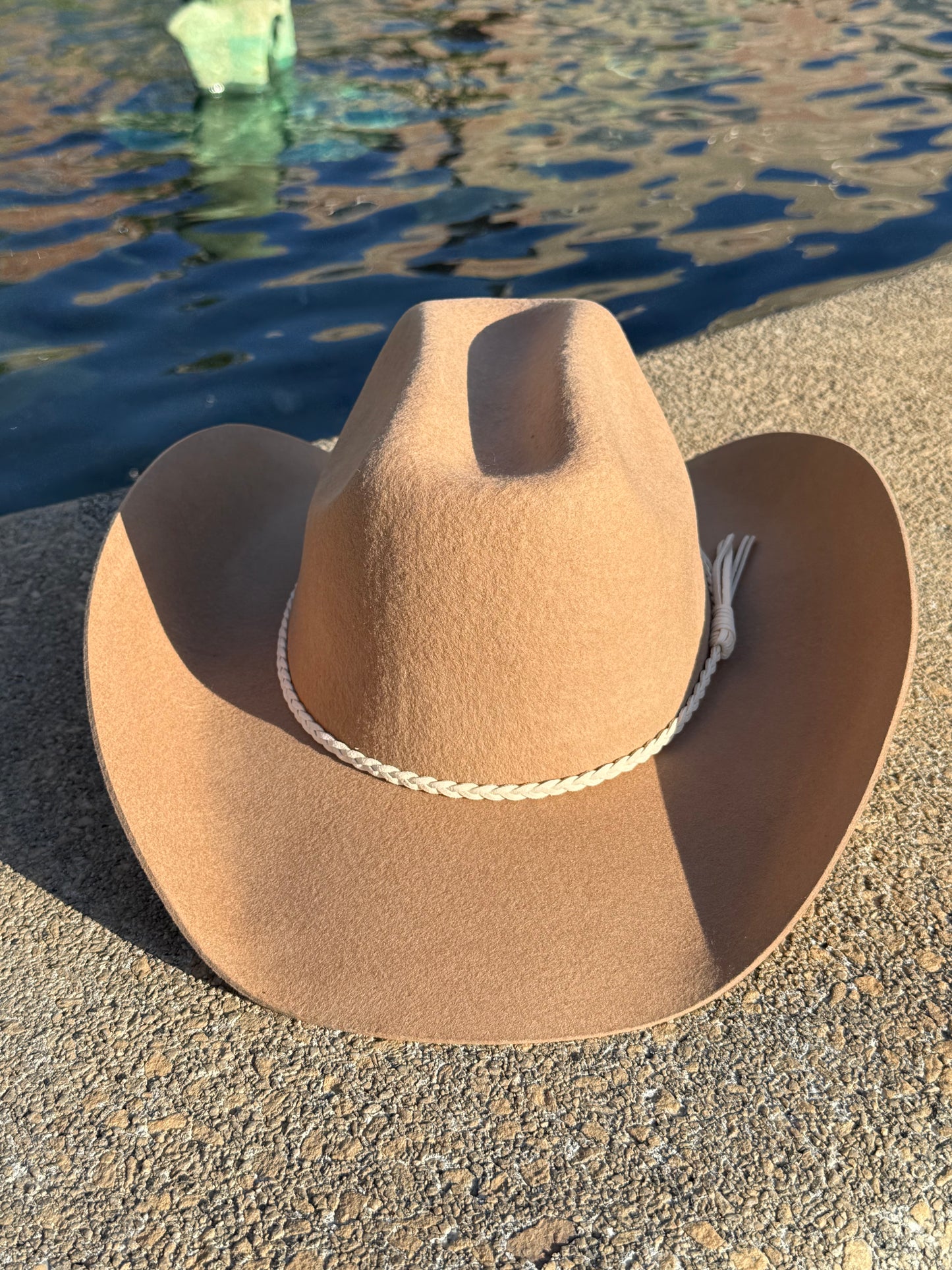 100% Wool Cowboy Hat Solid, Solid Cowboy Hat for Burning