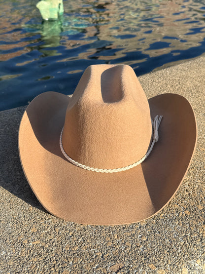 100% Wool Cowboy Hat Solid, Solid Cowboy Hat for Burning