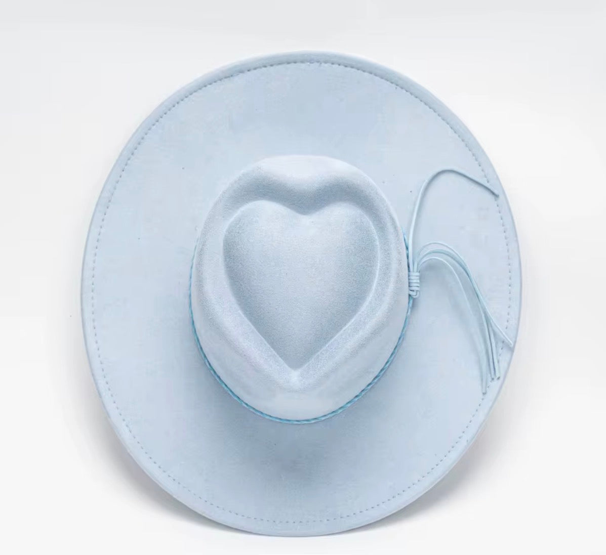Hearted widebrim Vegan Fedora Hat