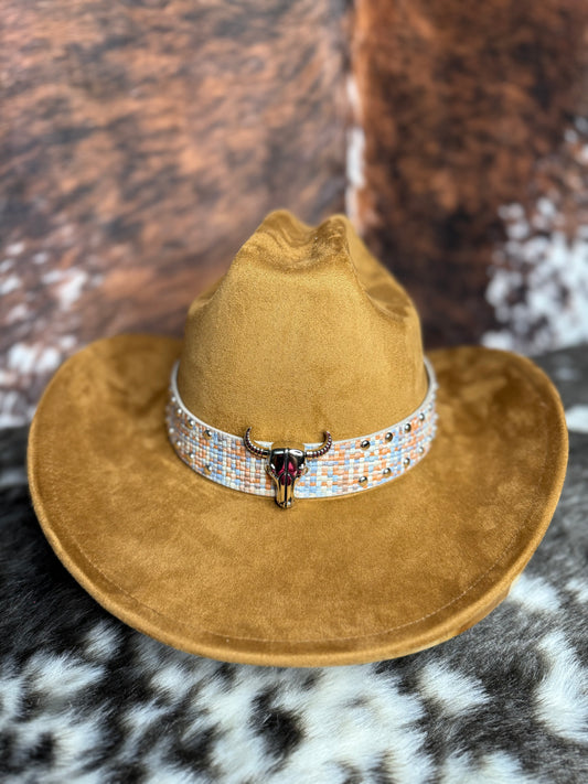 Premium Suede Cowboy Hat - Adjustable Straps Inside, Unisex Design, Size 56-58cm, Western Style, Fashionable & Functional, Shipped in a Box - Accessorizmee