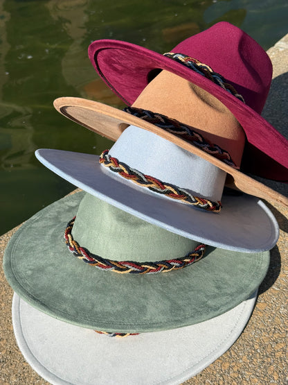 Twistme Suede wide brim Fedora