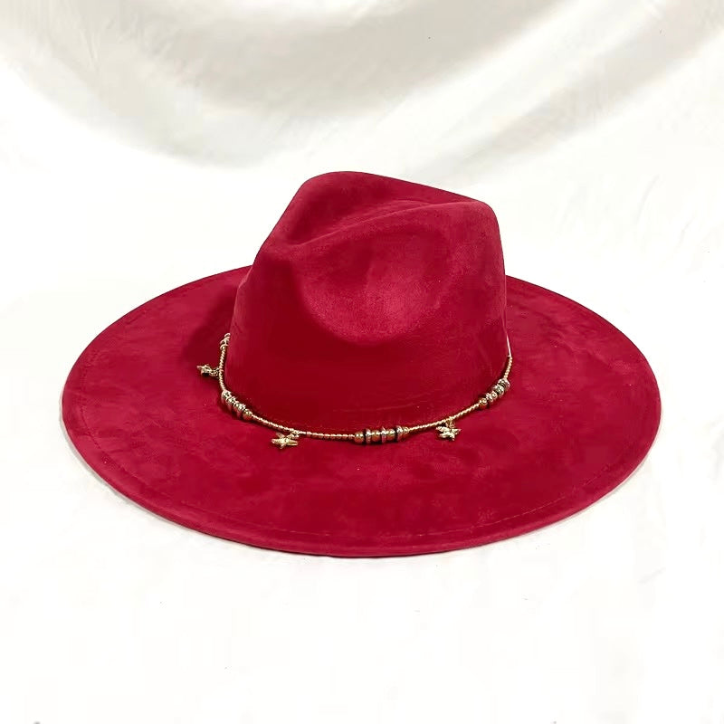 GoldStar Suede Wide Brim Hat - Accessorizmee