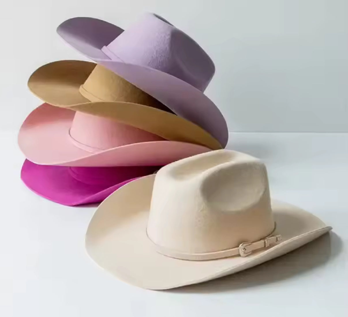 100% Wool Belted Cowboy Hat Solid, Solid Cowboy Hat for Burning,