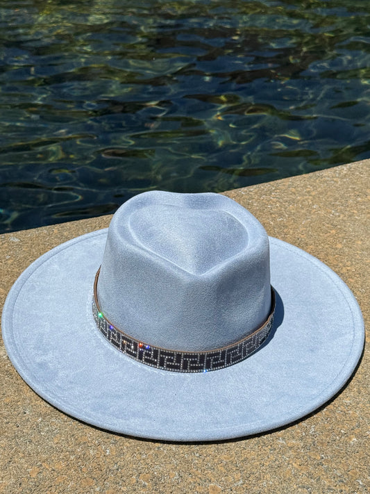 Hearted widebrim Vegan Fedora Hat
