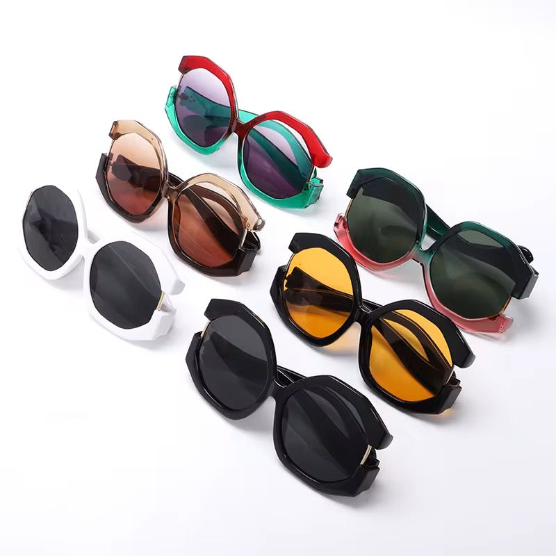 Lush Statement Sunglasses - Durable Resin & Metal Unisex Design - Lightweight - Accessorizmee