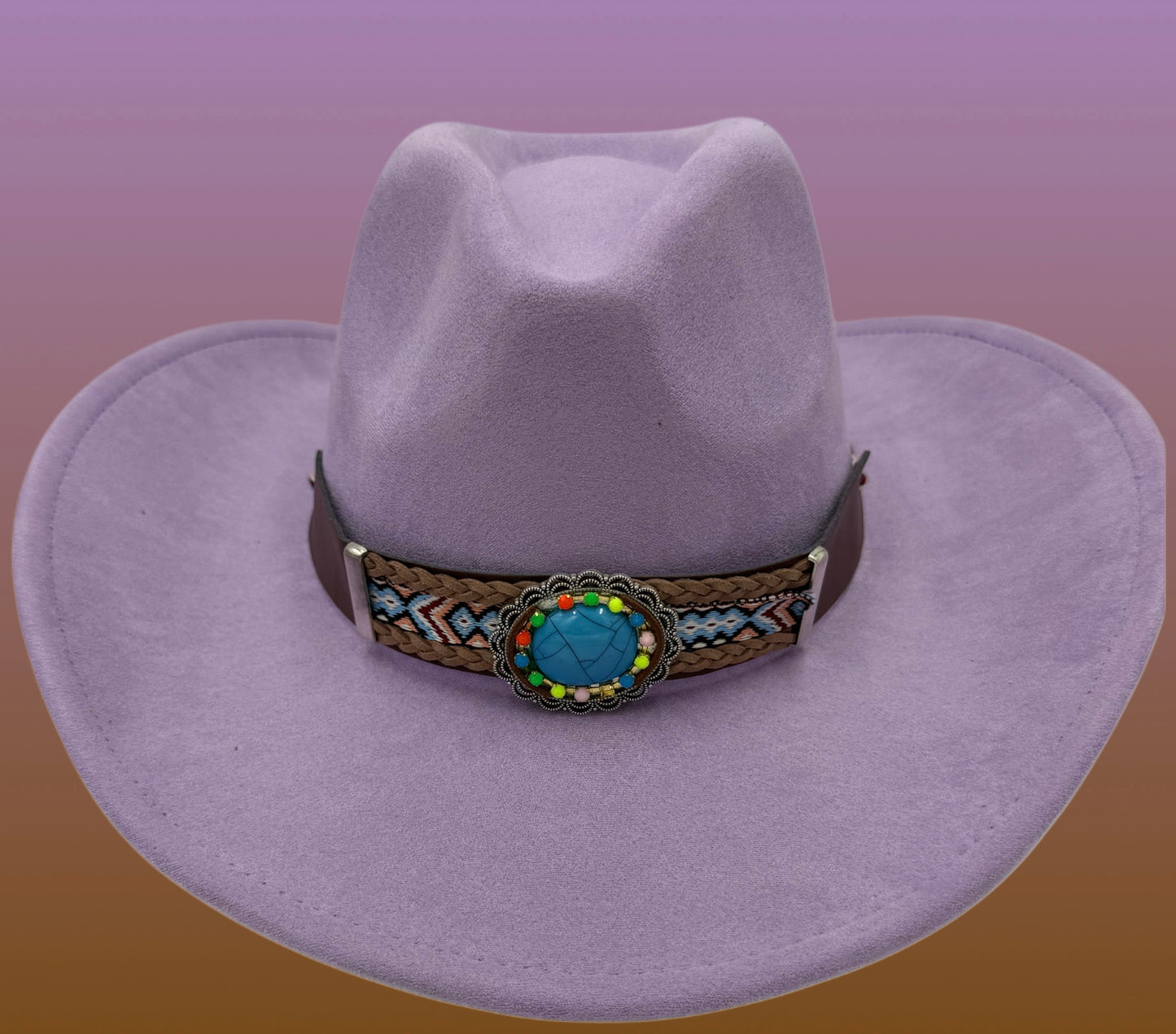 Lavender Suede Cowboy Hat
