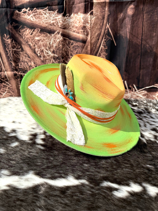 Custom handcrafted Starburst Fedora Hat