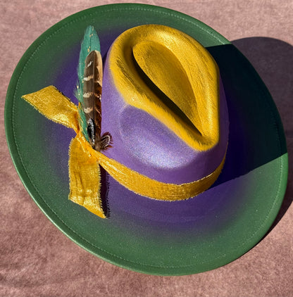 Custom Mardi Gras Fedora Hat